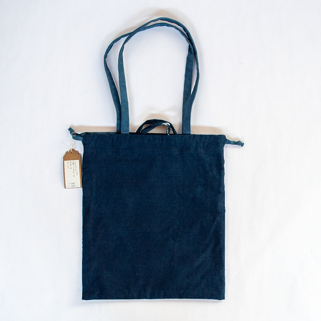 藍染パッチワーク巾着バッグ・M （刺繡なし） – GOOD JOB STORE