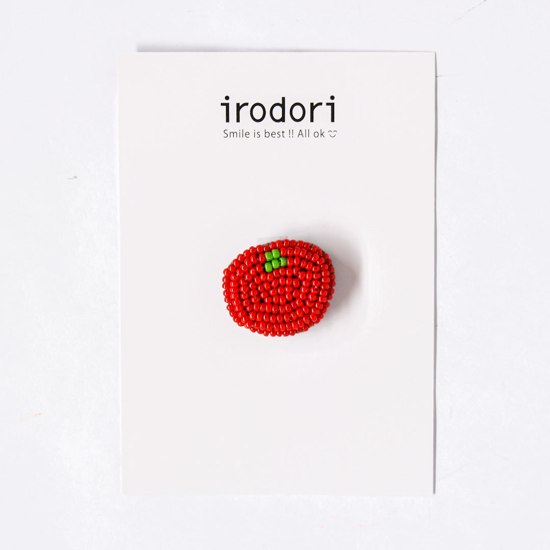 irodori ビーズ刺繍ミニブローチ(トマト) – GOOD JOB STORE